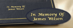 Personalized Engraving on Every Memorial Book